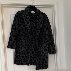 Madewell textured and thread blazer coat in jungle cat size xs